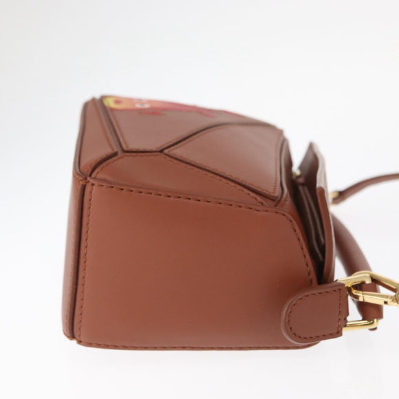 LOEWE Mini Puzzle Loewe x Studio Ghibli Calcifer Bag 2way Brown Auth am10317SM