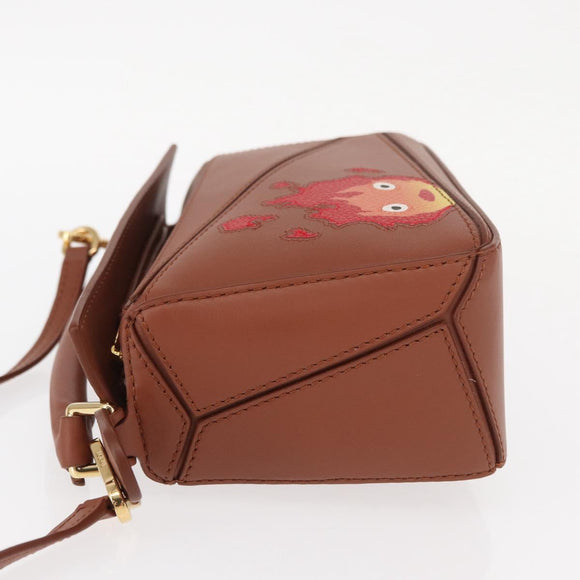 LOEWE Mini Puzzle Loewe x Studio Ghibli Calcifer Bag 2way Brown Auth am10317SM
