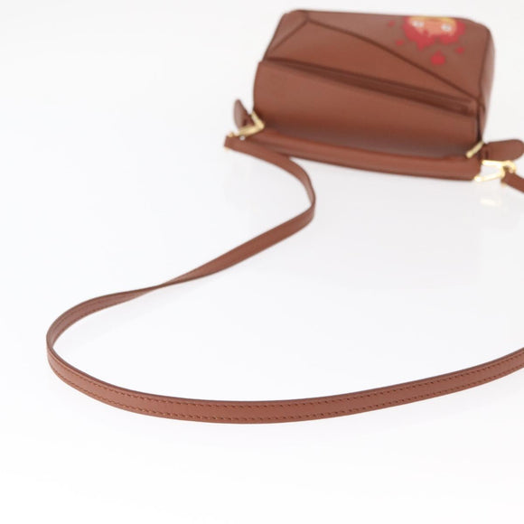 LOEWE Mini Puzzle Loewe x Studio Ghibli Calcifer Bag 2way Brown Auth am10317SM