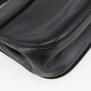 Christian Dior Hand Bag Leather 2way Black Gold Auth am10322-17