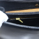 Christian Dior Hand Bag Leather 2way Black Gold Auth am10322-19