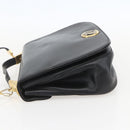 Christian Dior Hand Bag Leather 2way Black Gold Auth am10322-3