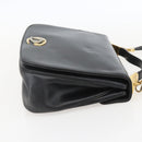 Christian Dior Hand Bag Leather 2way Black Gold Auth am10322-4