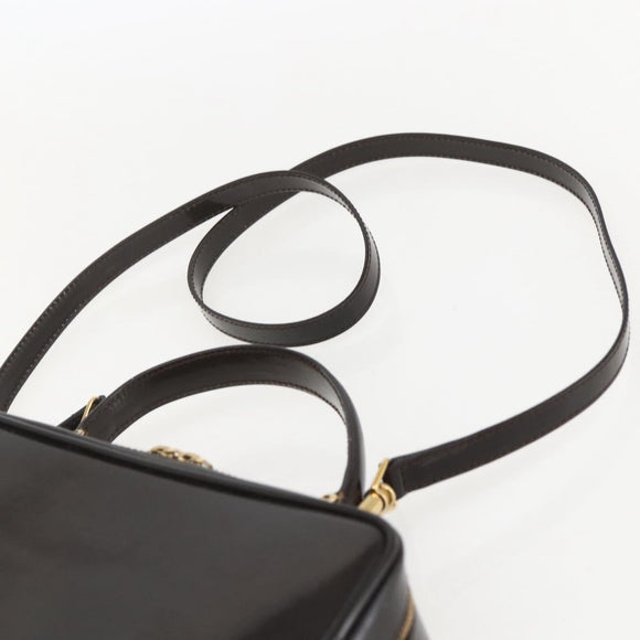 GUCCI Vanity Bag Tasche Emaille 2way Braun Gold 000 2122 0565 Auth am10324