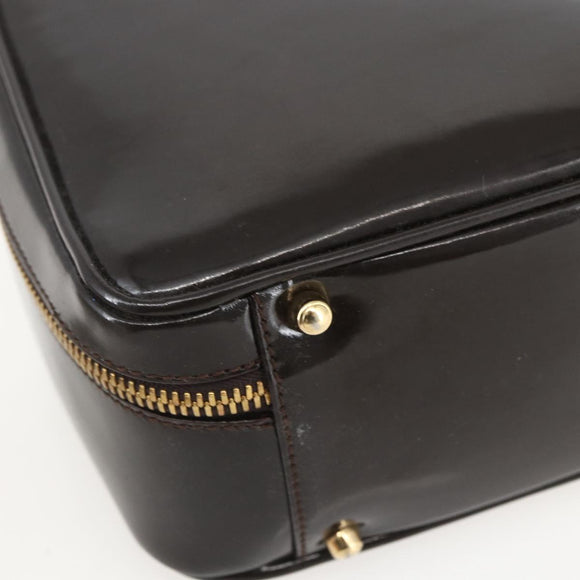 GUCCI Vanity Bag Tasche Emaille 2way Braun Gold 000 2122 0565 Auth am10324