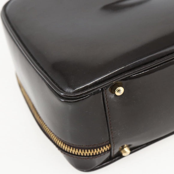 GUCCI Vanity Bag Tasche Emaille 2way Braun Gold 000 2122 0565 Auth am10324