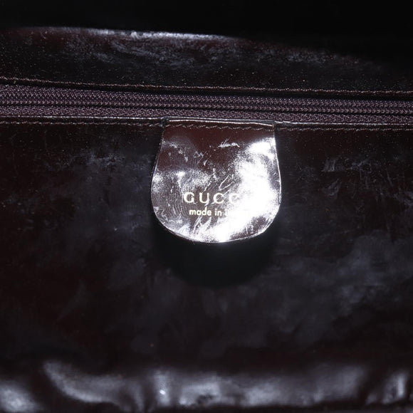 GUCCI Vanity Bag Tasche Emaille 2way Braun Gold 000 2122 0565 Auth am10324