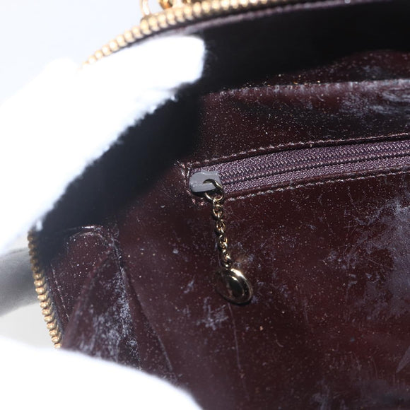 GUCCI Vanity Bag Tasche Emaille 2way Braun Gold 000 2122 0565 Auth am10324