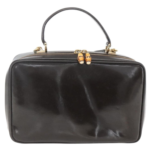 GUCCI Vanity Bag Tasche Emaille 2way Braun Gold 000 2122 0565 Auth am10324