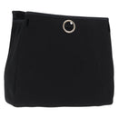 HERMES Spare Bag Canvas Black Silver Auth am10325-1