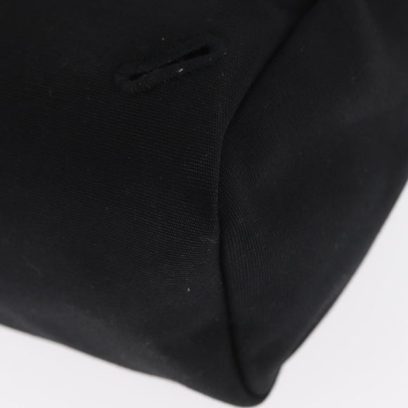 HERMES Spare Bag Canvas Black Silver Auth am10325