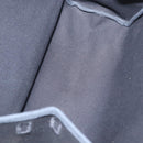 HERMES Spare Bag Canvas Black Silver Auth am10325-14