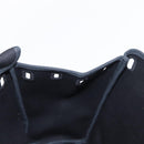 HERMES Spare Bag Canvas Black Silver Auth am10325-15