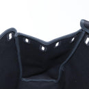 HERMES Spare Bag Canvas Black Silver Auth am10325-16