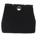 HERMES Spare Bag Canvas Black Silver Auth am10325-2