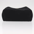 HERMES Spare Bag Canvas Black Silver Auth am10325-9