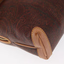 ETRO Paisley Shoulder Bag Leather Bordeaux Gold Auth am10326-15