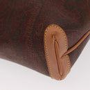 ETRO Paisley Shoulder Bag Leather Bordeaux Gold Auth am10326-16
