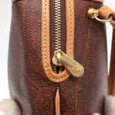 ETRO Paisley Shoulder Bag Leather Bordeaux Gold Auth am10326-10