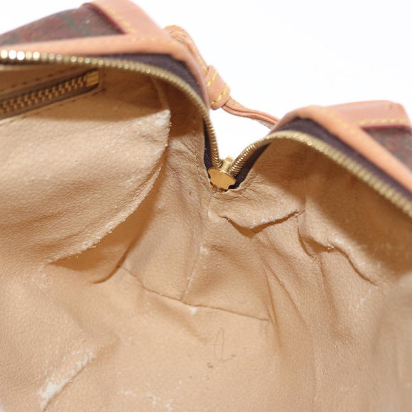 ETRO Paisley Shoulder Bag Leather Bordeaux Gold Auth am10326