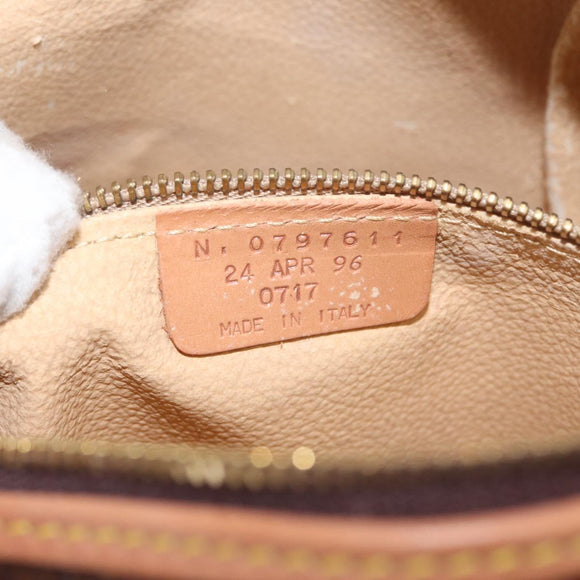 ETRO Paisley Shoulder Bag Leather Bordeaux Gold Auth am10326