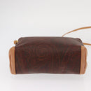 ETRO Paisley Shoulder Bag Leather Bordeaux Gold Auth am10326-5