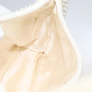 PRADA Rhinestone Hand Bag Satin White Silver Auth am10329V-20