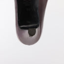 CHANEL High Heels Leather Size 36 Bordeaux CC Auth am10330-10