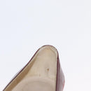 CHANEL High Heels Leather Size 36 Bordeaux CC Auth am10330-16