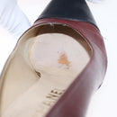 CHANEL High Heels Leather Size 36 Bordeaux CC Auth am10330-17
