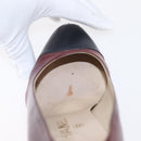 CHANEL High Heels Leather Size 36 Bordeaux CC Auth am10330-34