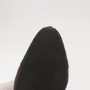 CHANEL High Heels Leather Size 36 Bordeaux CC Auth am10330-8