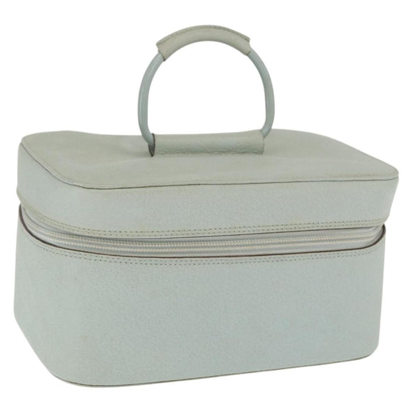 GUCCI Vanity Pouch Bag Leather Light Blue 039 2020 0710 Auth am10333