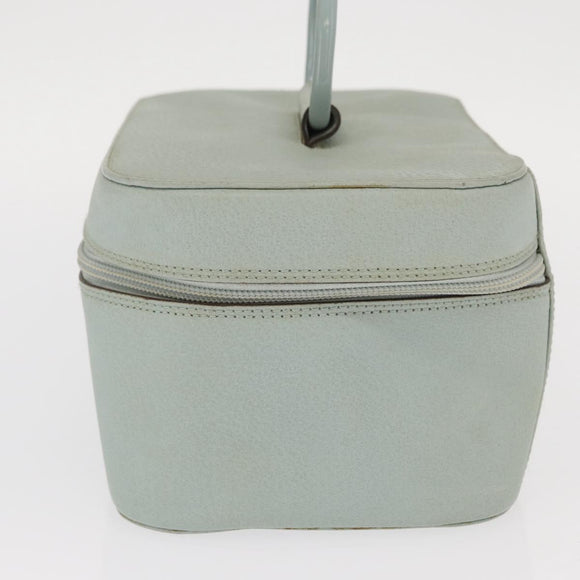 GUCCI Vanity Pouch Bag Leather Light Blue 039 2020 0710 Auth am10333