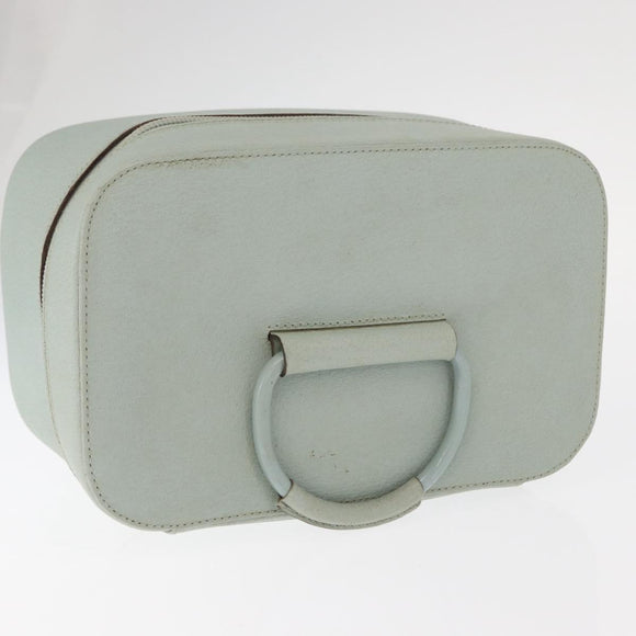 GUCCI Vanity Pouch Bag Leather Light Blue 039 2020 0710 Auth am10333