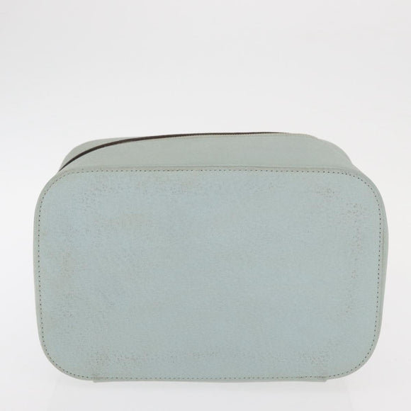 GUCCI Vanity Pouch Bag Leather Light Blue 039 2020 0710 Auth am10333