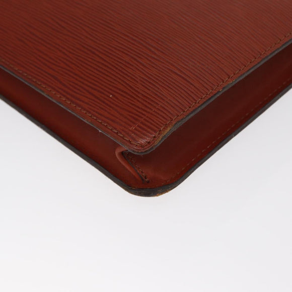 LOUIS VUITTON Epi Porte Documents Senatur Briefcase Brown M54453 LV Auth am10334