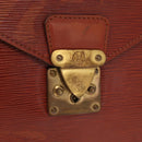 LOUIS VUITTON Epi Porte Documents Senatur Briefcase Brown M54453 LV Auth am10334-8