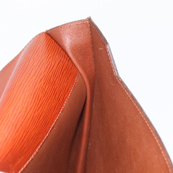 LOUIS VUITTON Epi Porte Documents Senatur Briefcase Brown M54453 LV Auth am10334