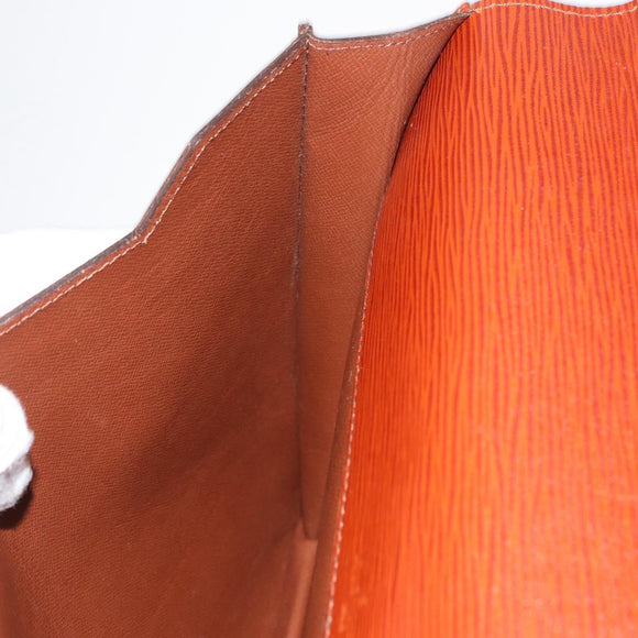 LOUIS VUITTON Epi Porte Documents Senatur Briefcase Brown M54453 LV Auth am10334