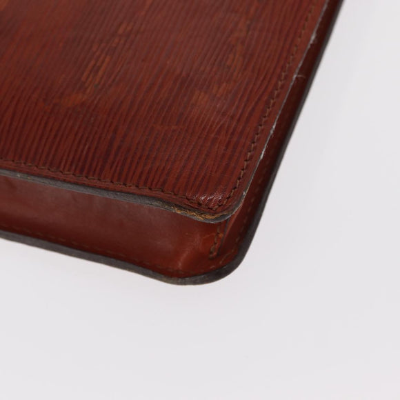 LOUIS VUITTON Epi Porte Documents Senatur Briefcase Brown M54453 LV Auth am10334