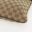 GUCCI GG Canvas Web Sherry Line Shoulder Bag Beige Silver 146309 Auth am10337A-9