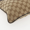 GUCCI GG Canvas Web Sherry Line Shoulder Bag Beige Silver 146309 Auth am10337-14