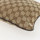 GUCCI GG Canvas Web Sherry Line Shoulder Bag Beige Silver 146309 Auth am10337-15