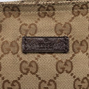 GUCCI GG Canvas Web Sherry Line Shoulder Bag Beige Silver 146309 Auth am10337A-17