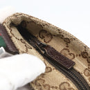 GUCCI GG Canvas Web Sherry Line Shoulder Bag Beige Silver 146309 Auth am10337-10