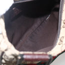 GUCCI GG Canvas Web Sherry Line Shoulder Bag Beige Silver 146309 Auth am10337-11