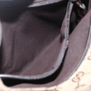 GUCCI GG Canvas Web Sherry Line Shoulder Bag Beige Silver 146309 Auth am10337A-22