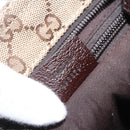 GUCCI GG Canvas Web Sherry Line Shoulder Bag Beige Silver 146309 Auth am10337-12