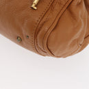 Chloe Paddington Hand Bag Leather Brown Gold Silver Auth am10338V-14